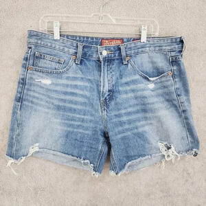 VINTAGE Lucky Brand Womens Boyfriend Denim Shorts Size 12/31 Distressed